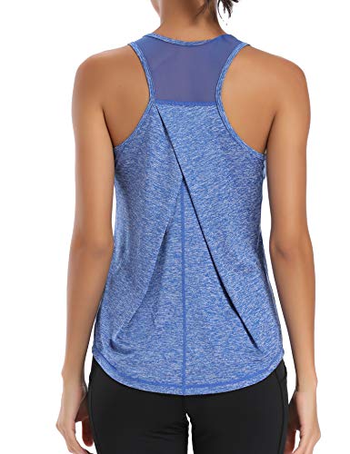 Apana Womens Workout Tops for Women Racerback Tank Tops Bright Blue